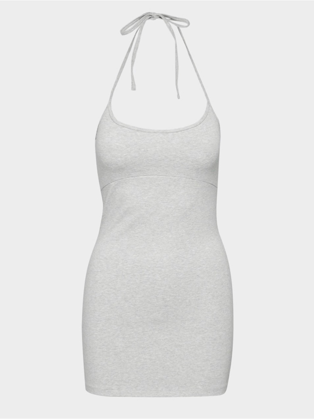 Halter Aritzia Neck Bodycon Chemise Nightdress - Light Heather Gray